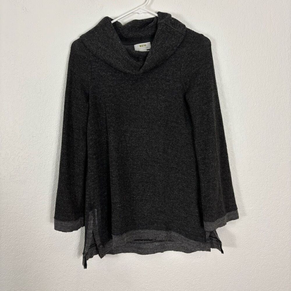 Maeve by Anthropologie Heathered Grey Oversized Turtleneck Pullover Sweater‎ XS
